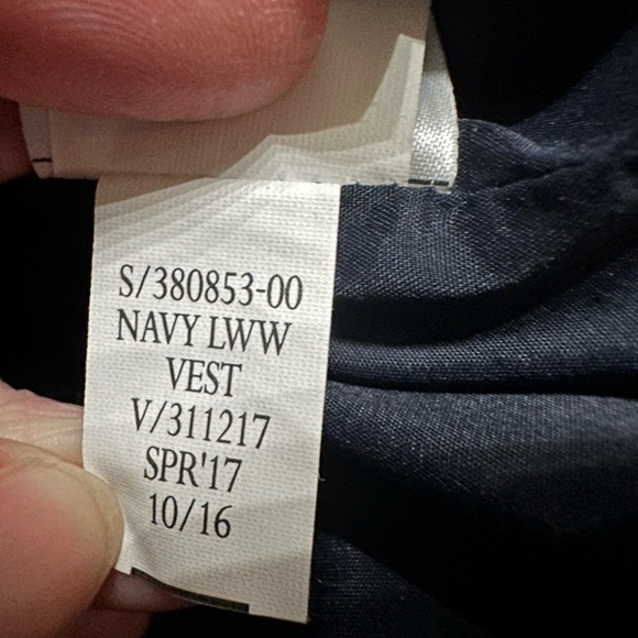 2/$30 Banana Republic Wool Blend Navy Vest Size 4 - Picture 5 of 7
